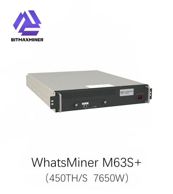 MicroBT WhatsMiner M63S+ 450T 7650W Hydro Cooling BTC Miner Bitcoin Mining